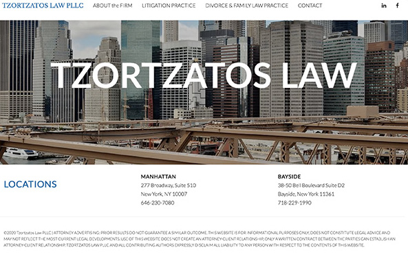web site designers for NYC law firm